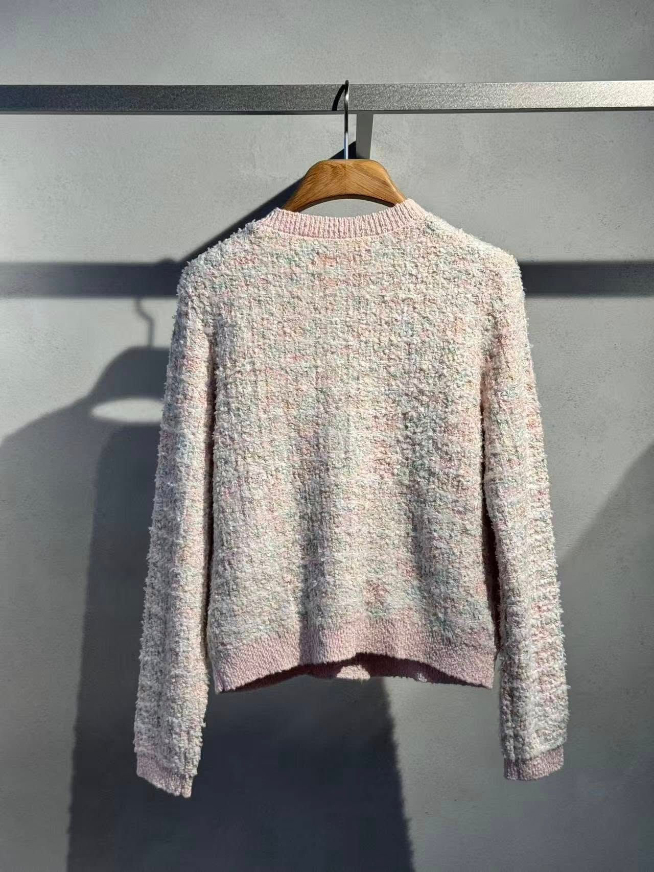  Áo CDG hồng kẻ trắng sắc mầu 