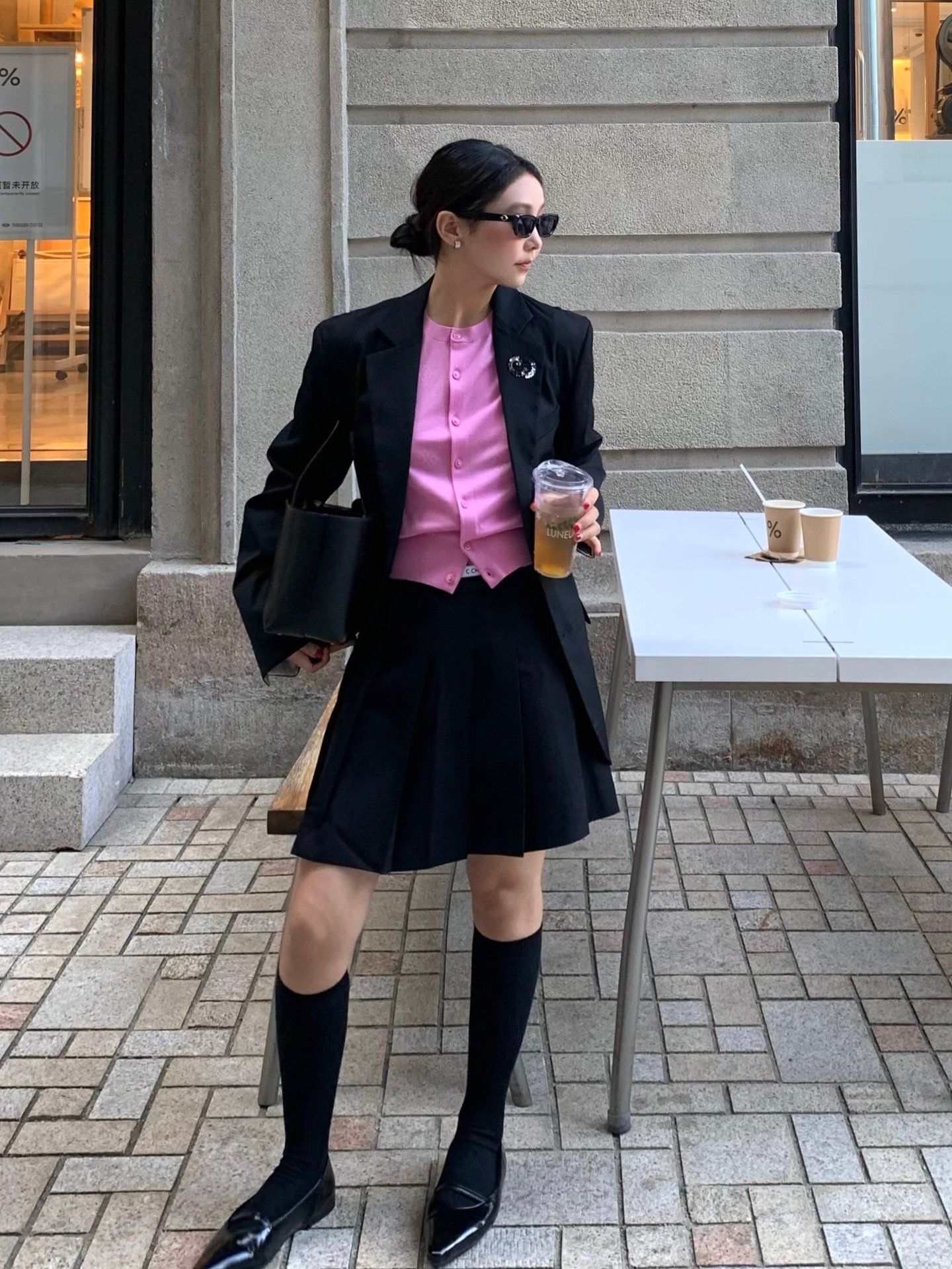  Áo CDG hồng sen dài tay , bo gấu 