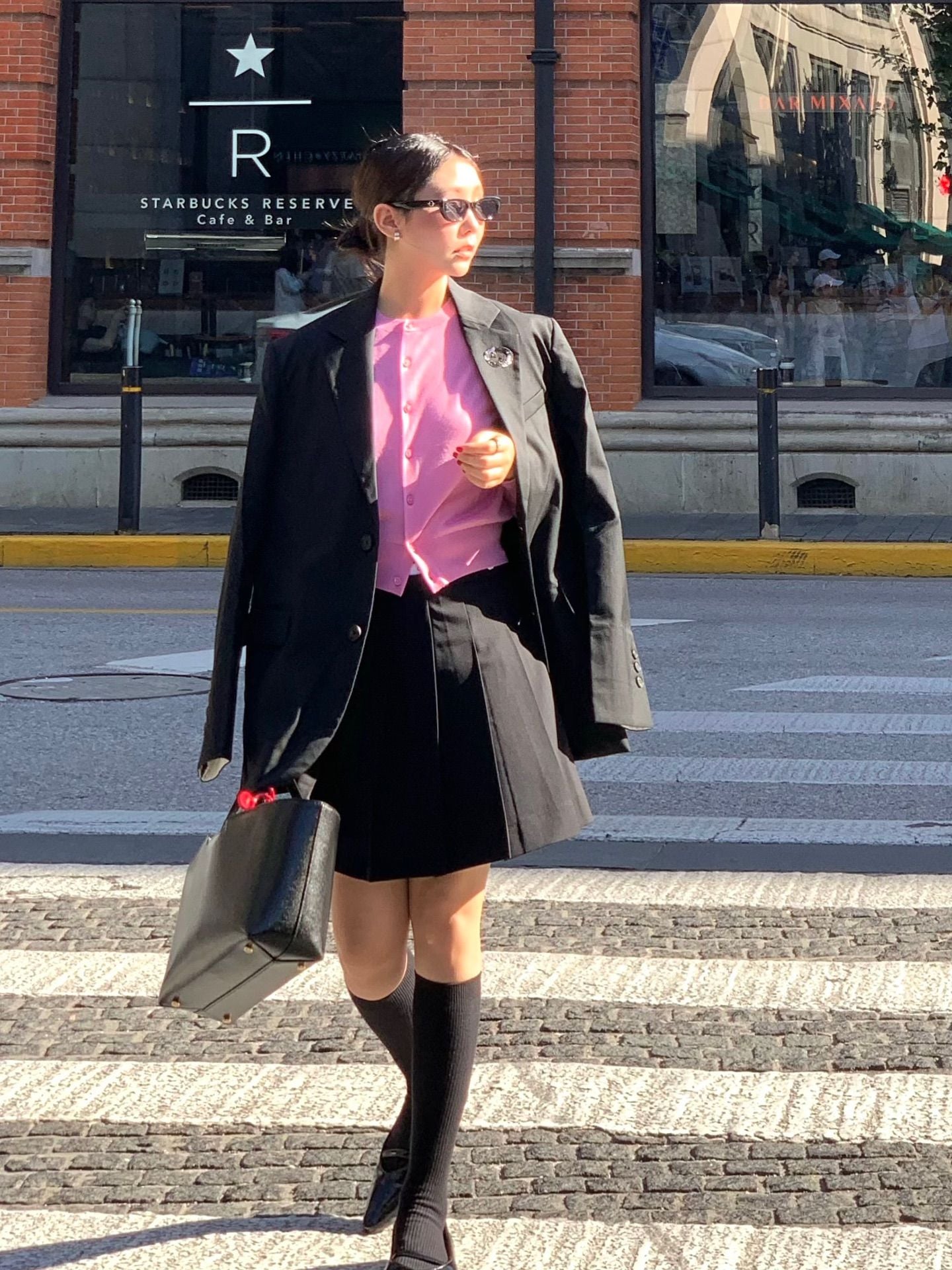  Áo CDG hồng sen dài tay , bo gấu 