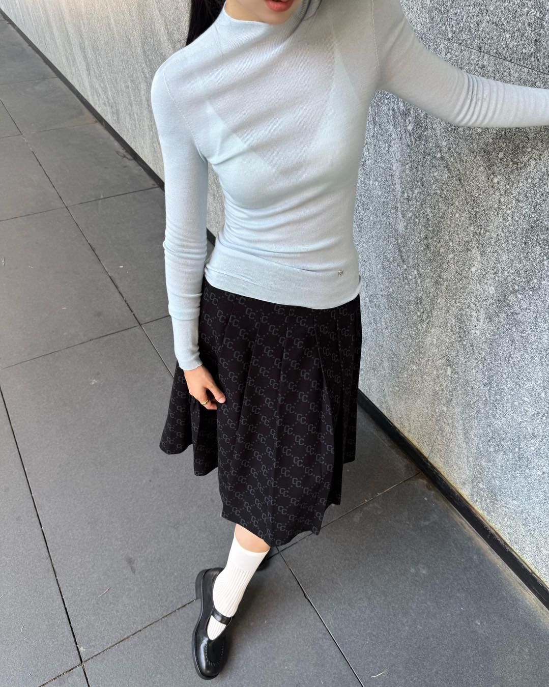  Cashmere - Áo len dài tay Xanh ngọc 