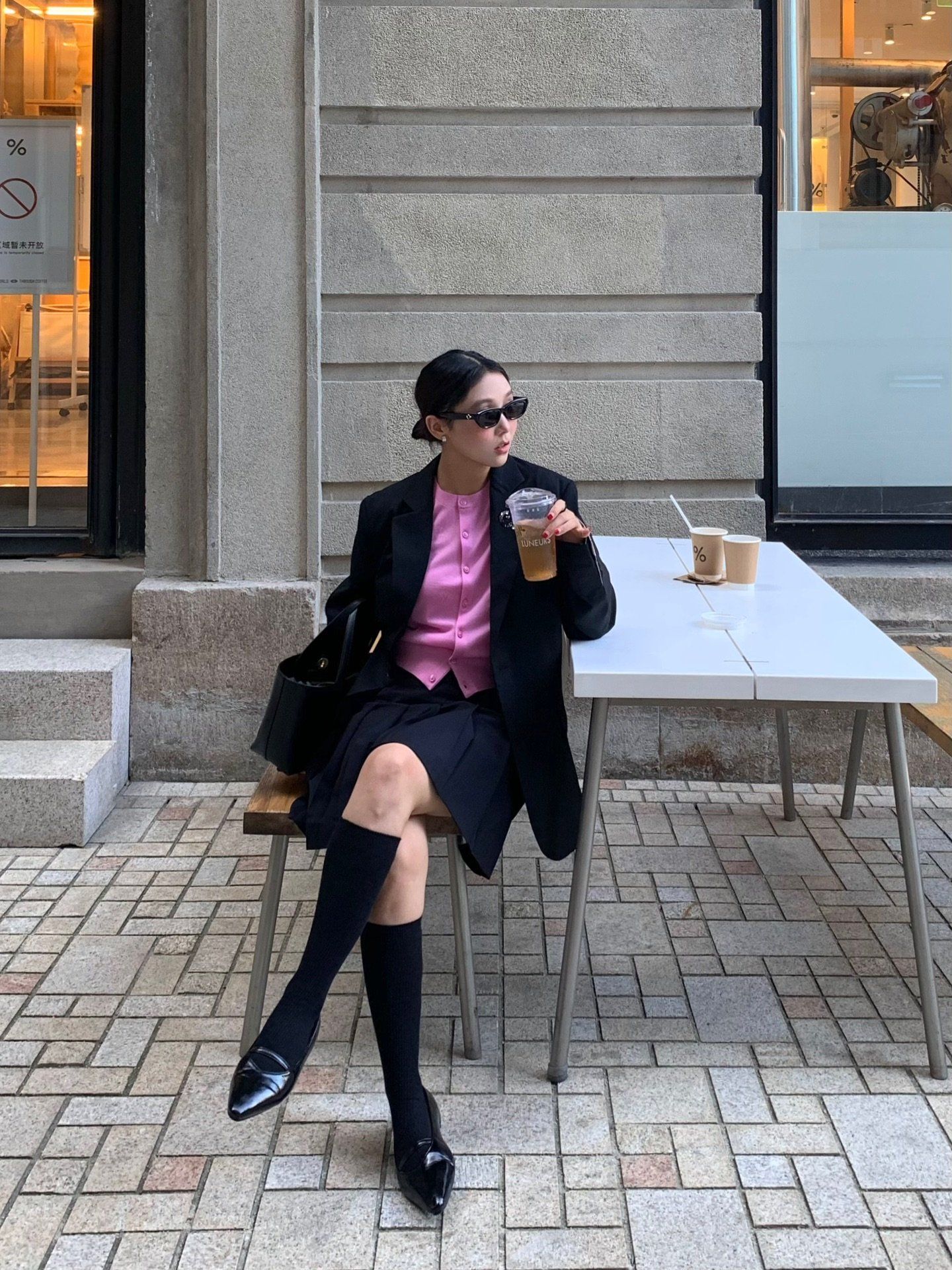  Áo CDG hồng sen dài tay , bo gấu 