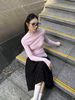 Cashmere - Áo len dài tay Hồng 