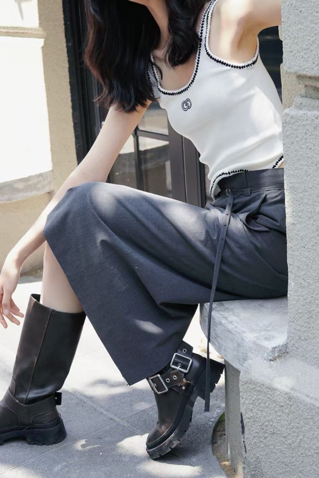  Chân váy đen - cạp chun CC 