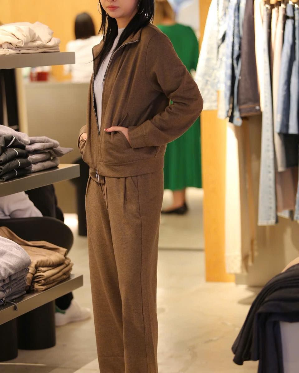  2.Áo khoác len NÂU ,kéo khóa (SET) 