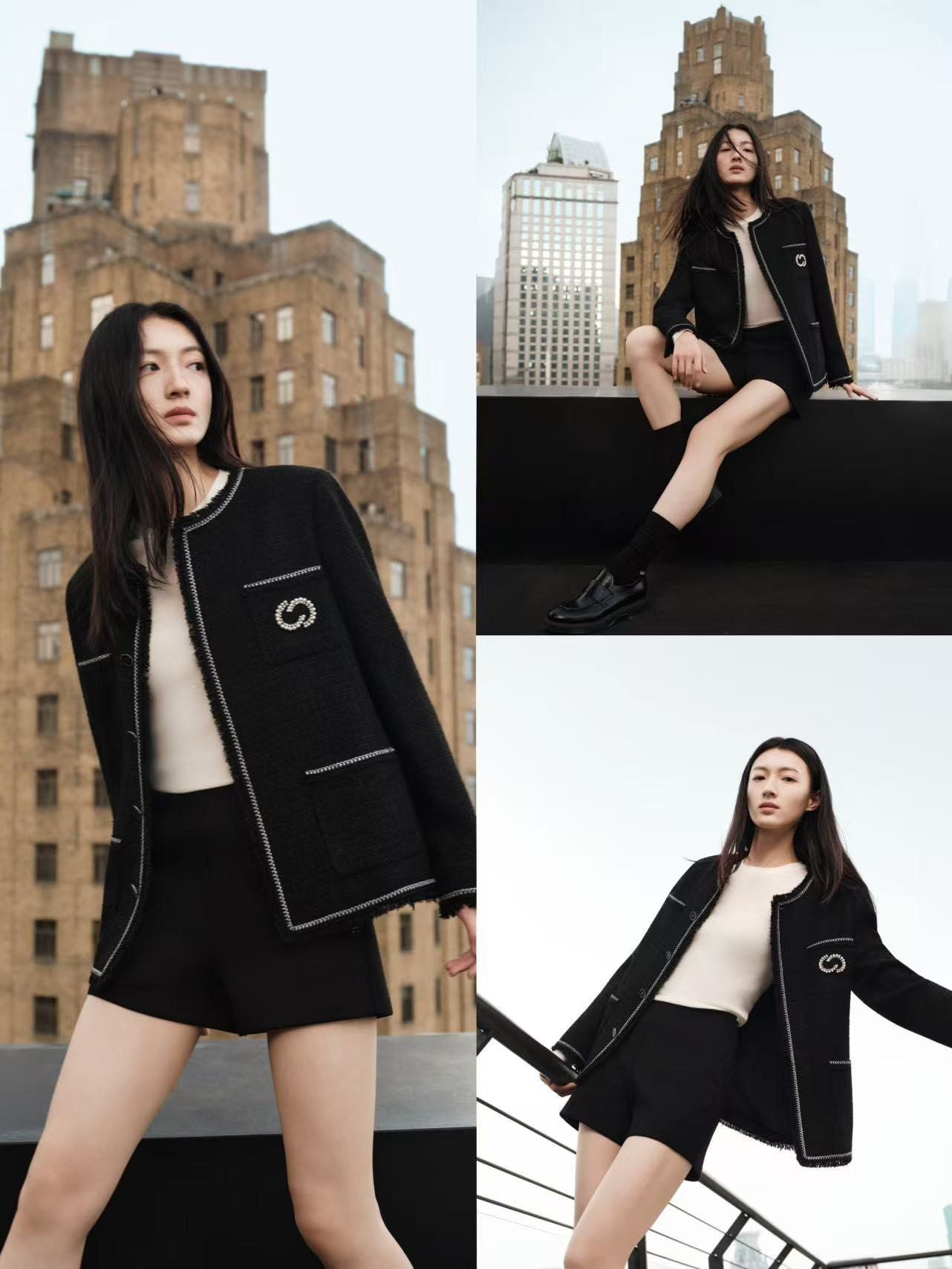  Áo khoác dạ đen 4 túi 