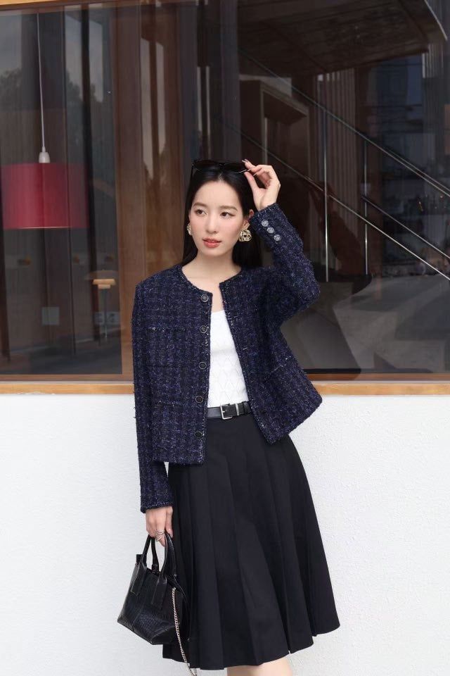  Áo tweed xanh navy Blink 