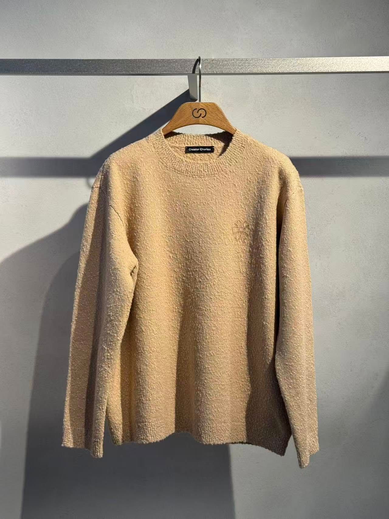  Bộ áo khoác len và quần len vàng dây rút cạp chun bông hoa CH set 