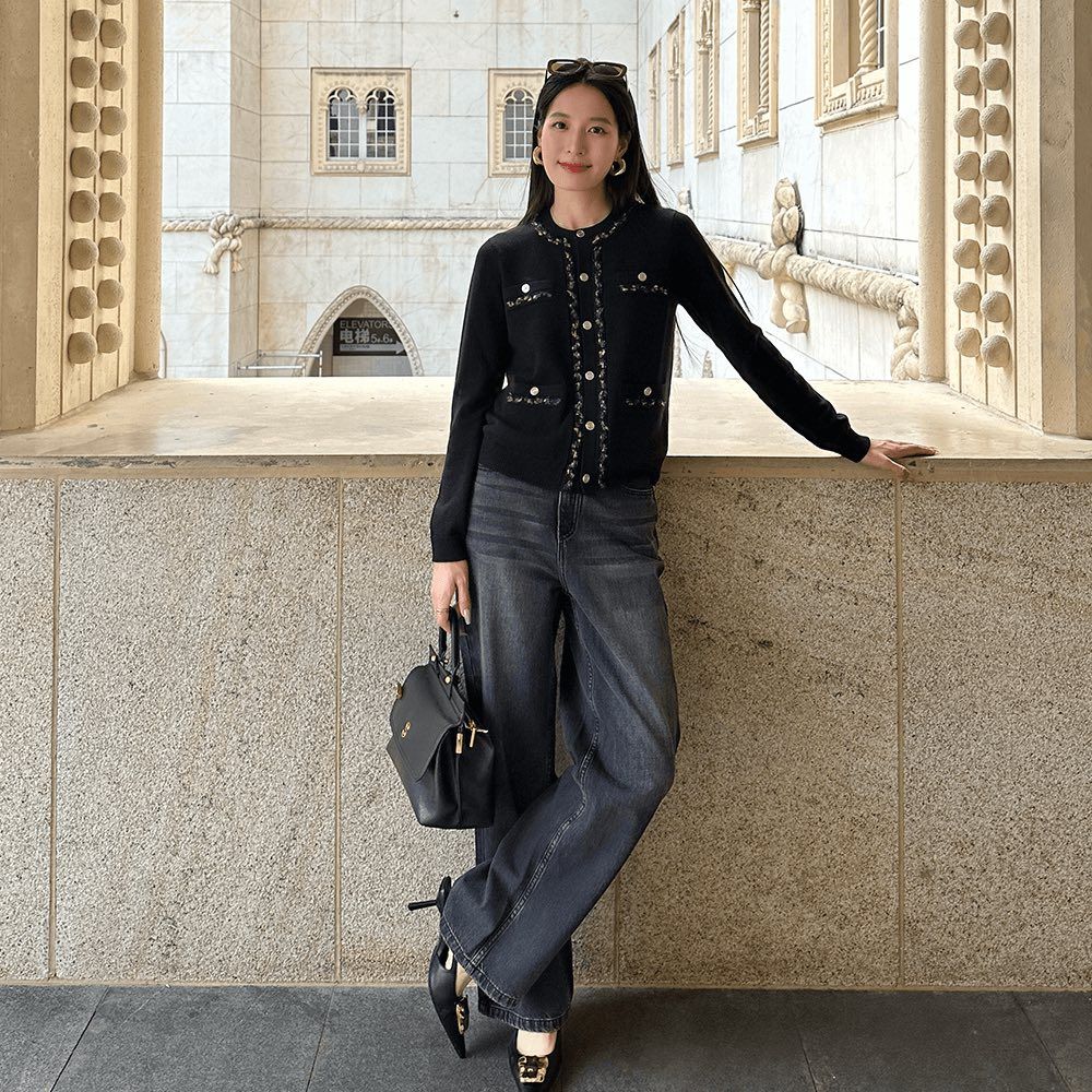  Áo CDG đen 4 túi viền 