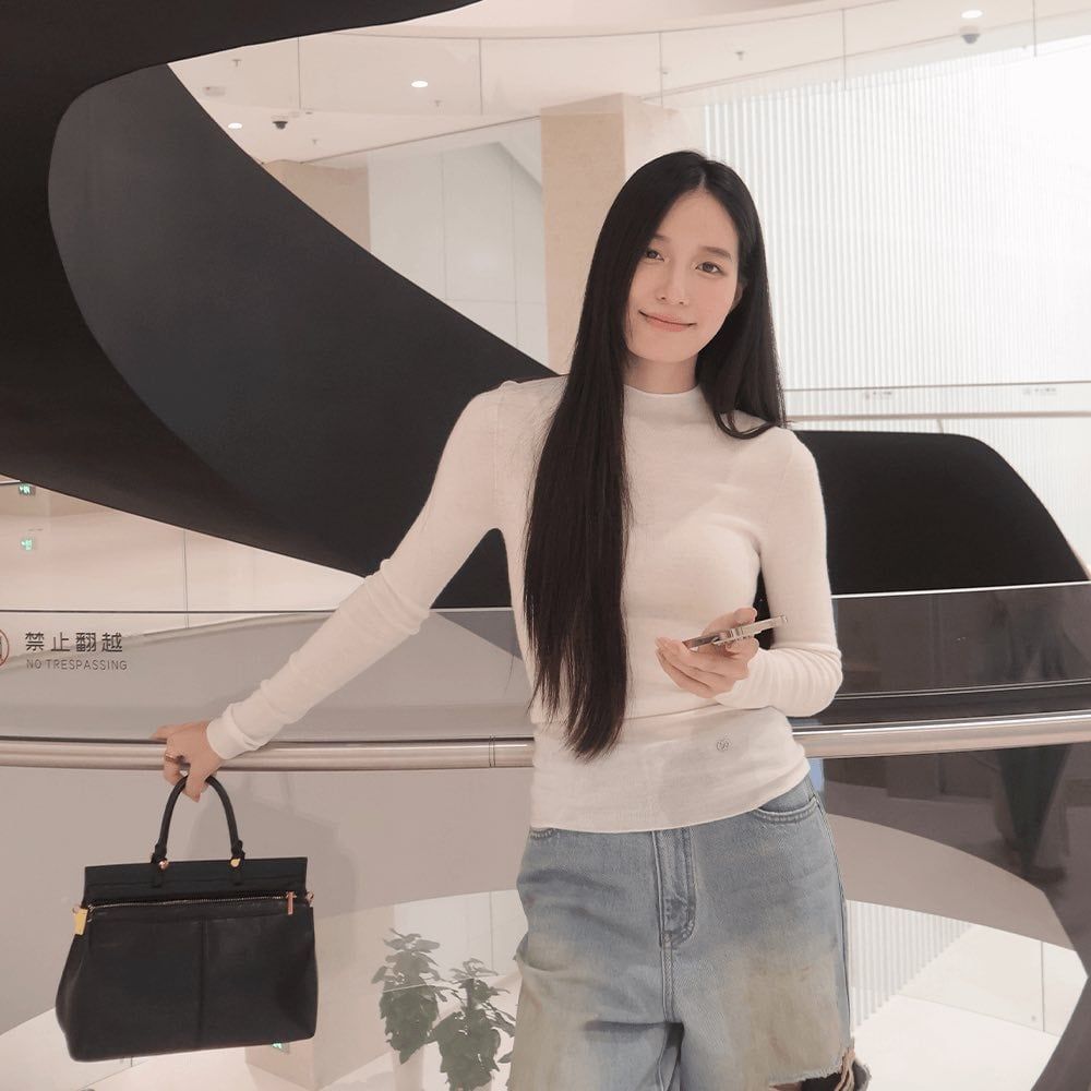  Cashmere - Áo len dài tay Trắng 