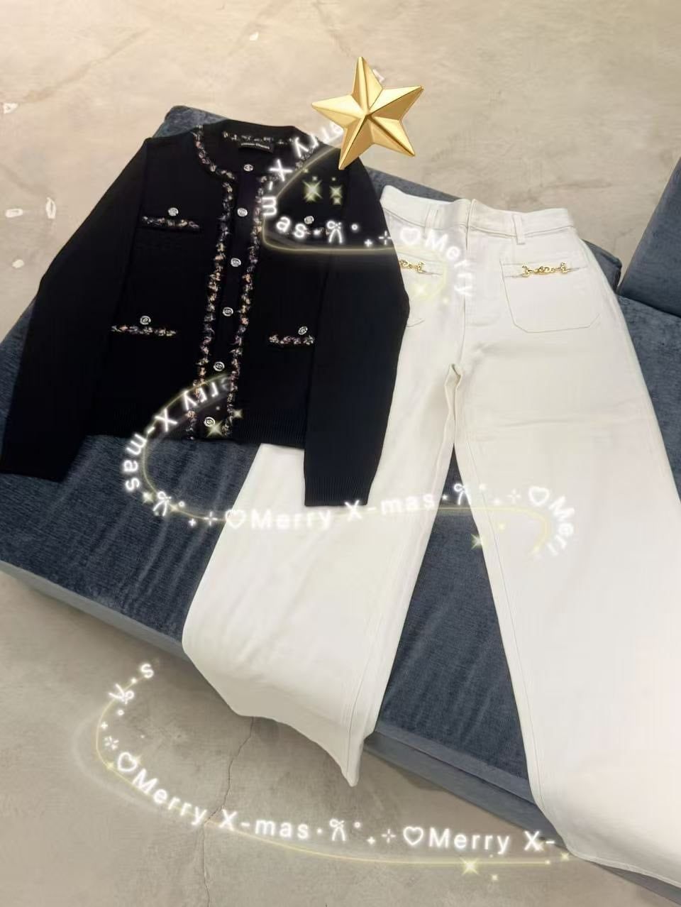  Áo CDG đen 4 túi viền 