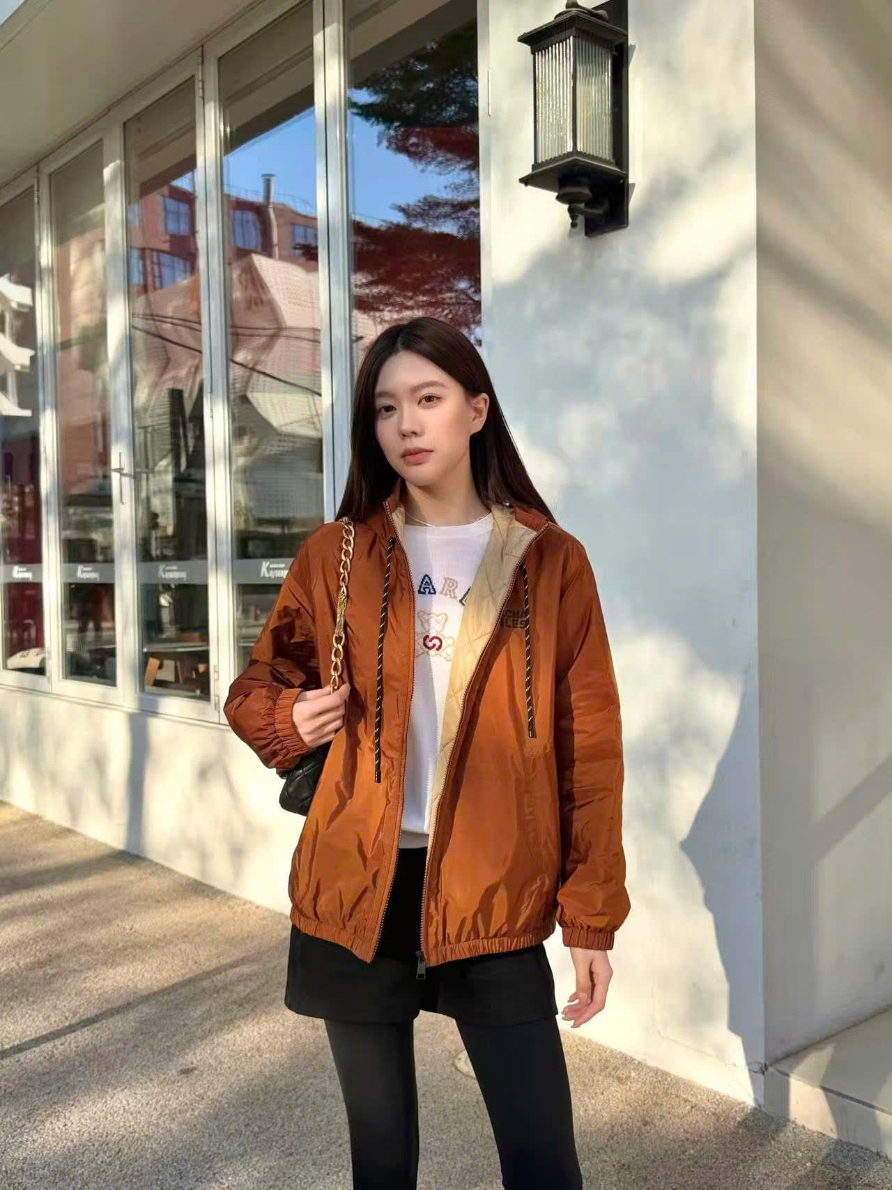  Áo khoác gió nâu 