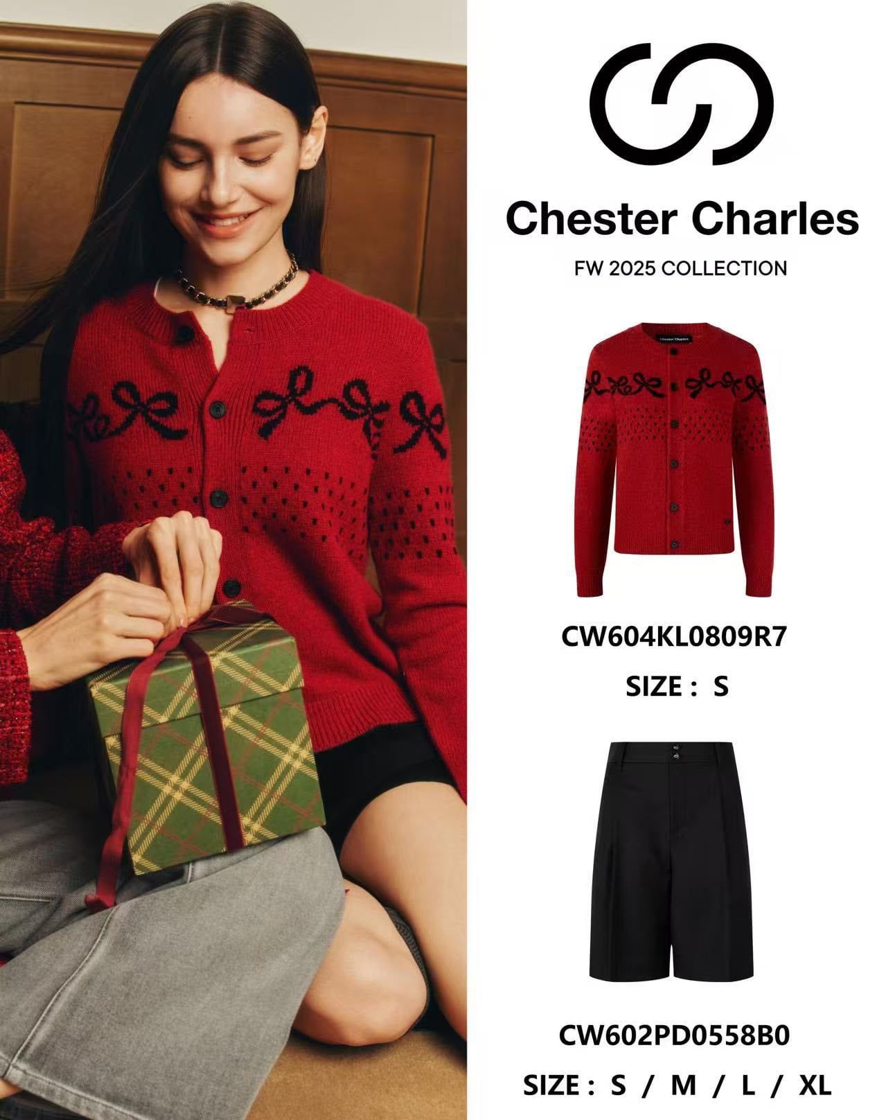  Áo CDG đỏ nơ đen 