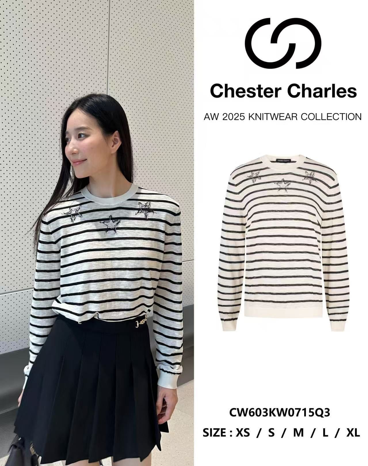  Áo kem kẻ dài tay , 3 ngôi sao ngực 