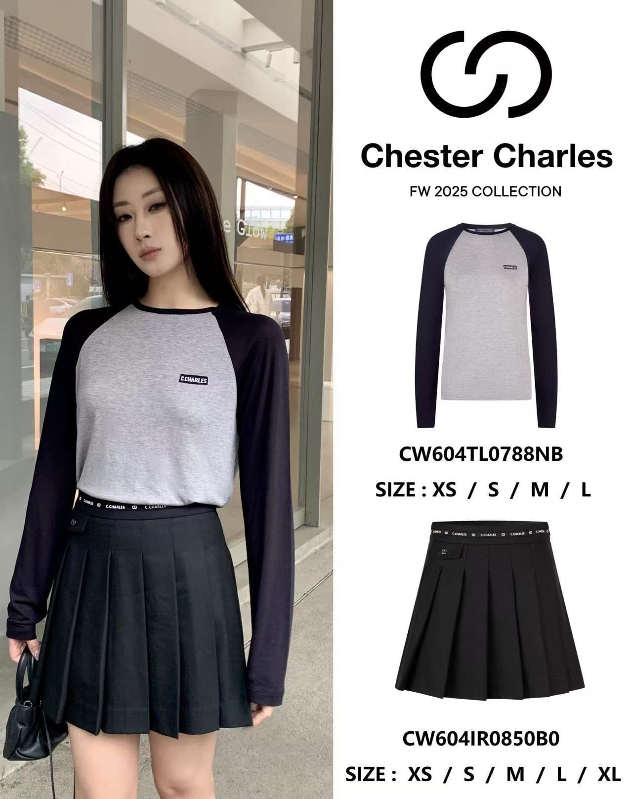  Áo thun dài tay xám - hai tay xanh đen 