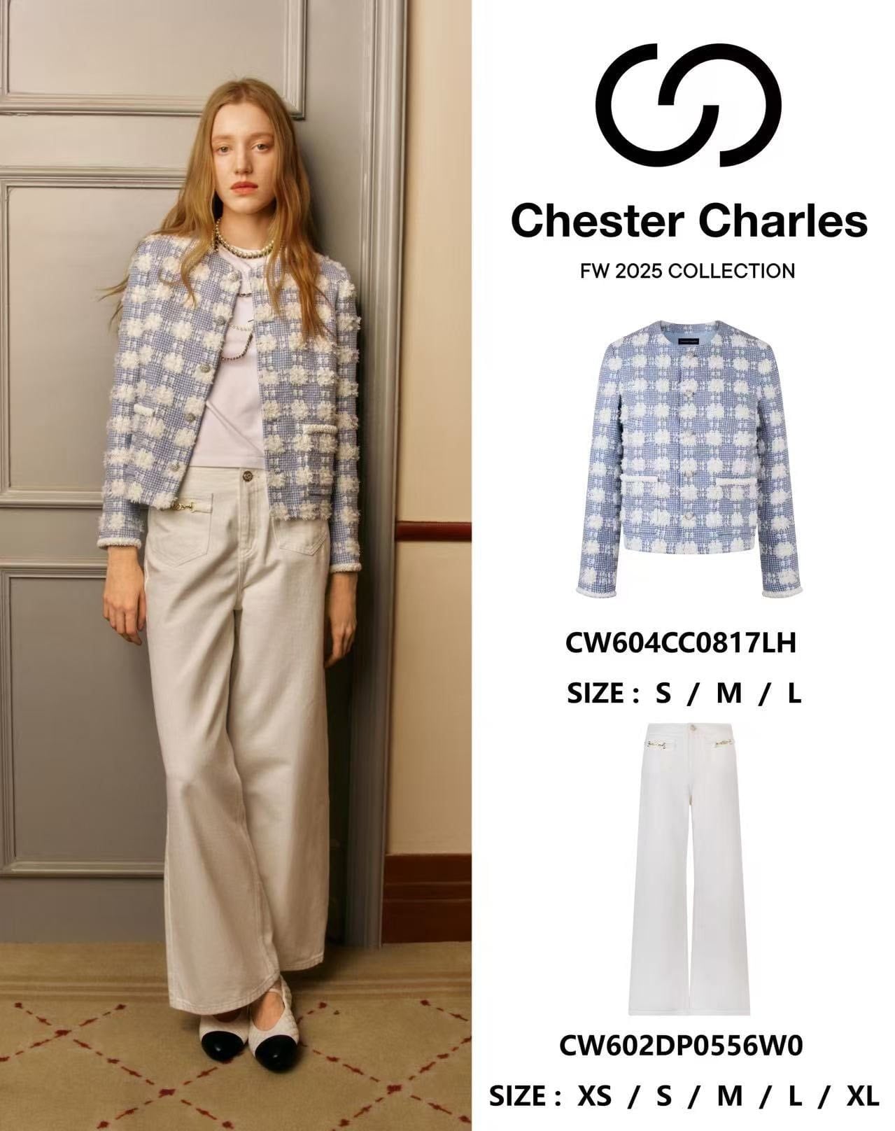  Áo tweed xanh hoa trắng 