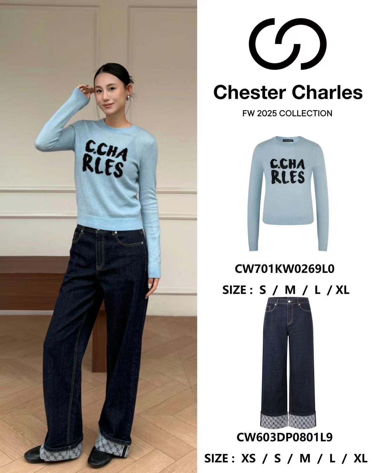  Áo len xanh ngọc chữ đen ngực 