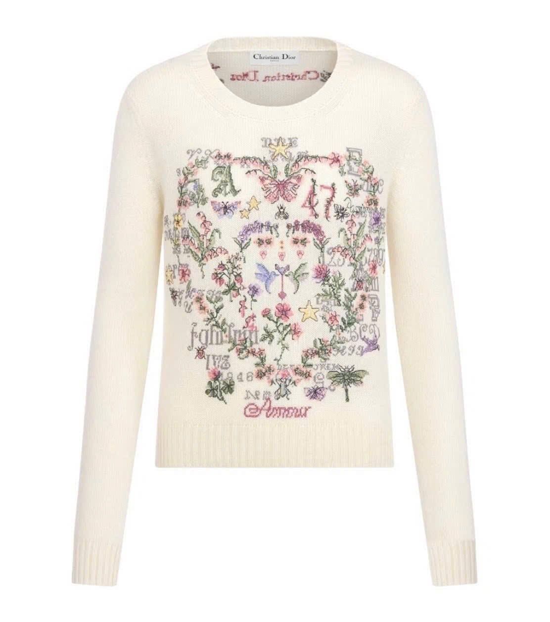  Áo len trắng Dior 