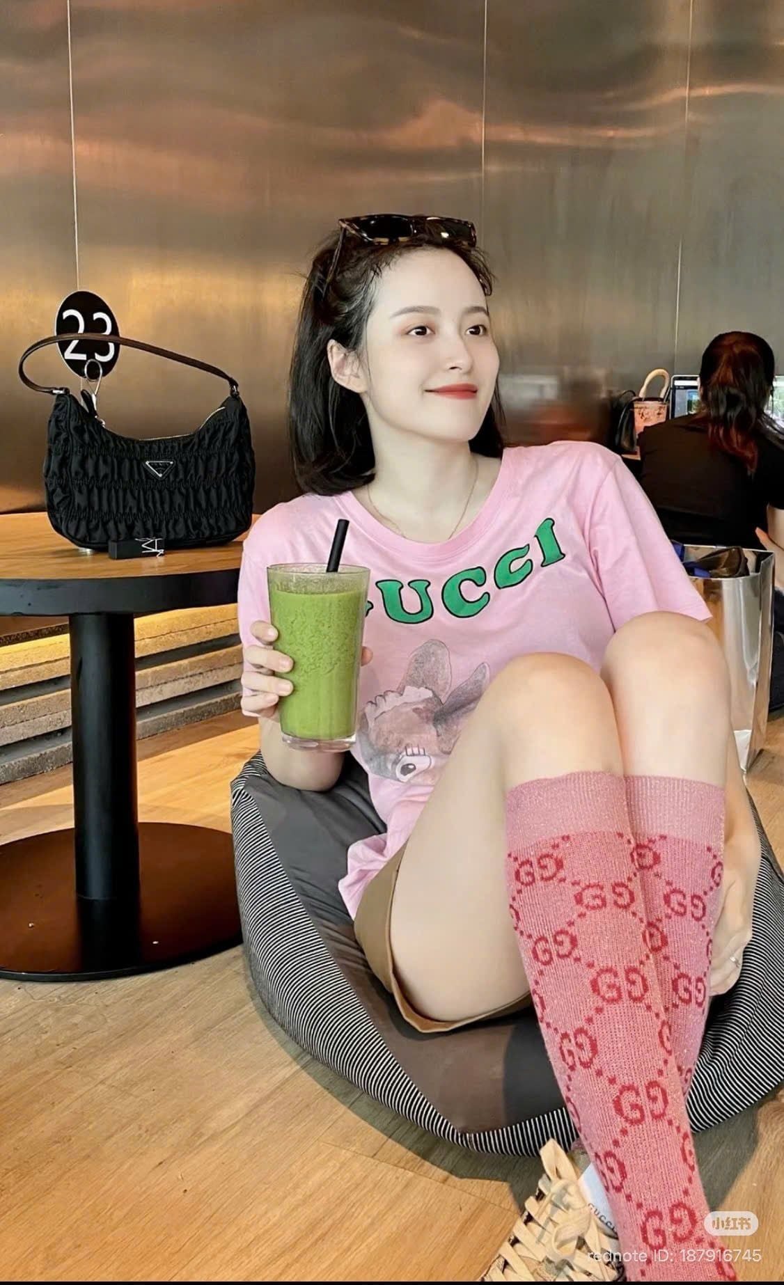  Tất len hồng ánh kim GC 