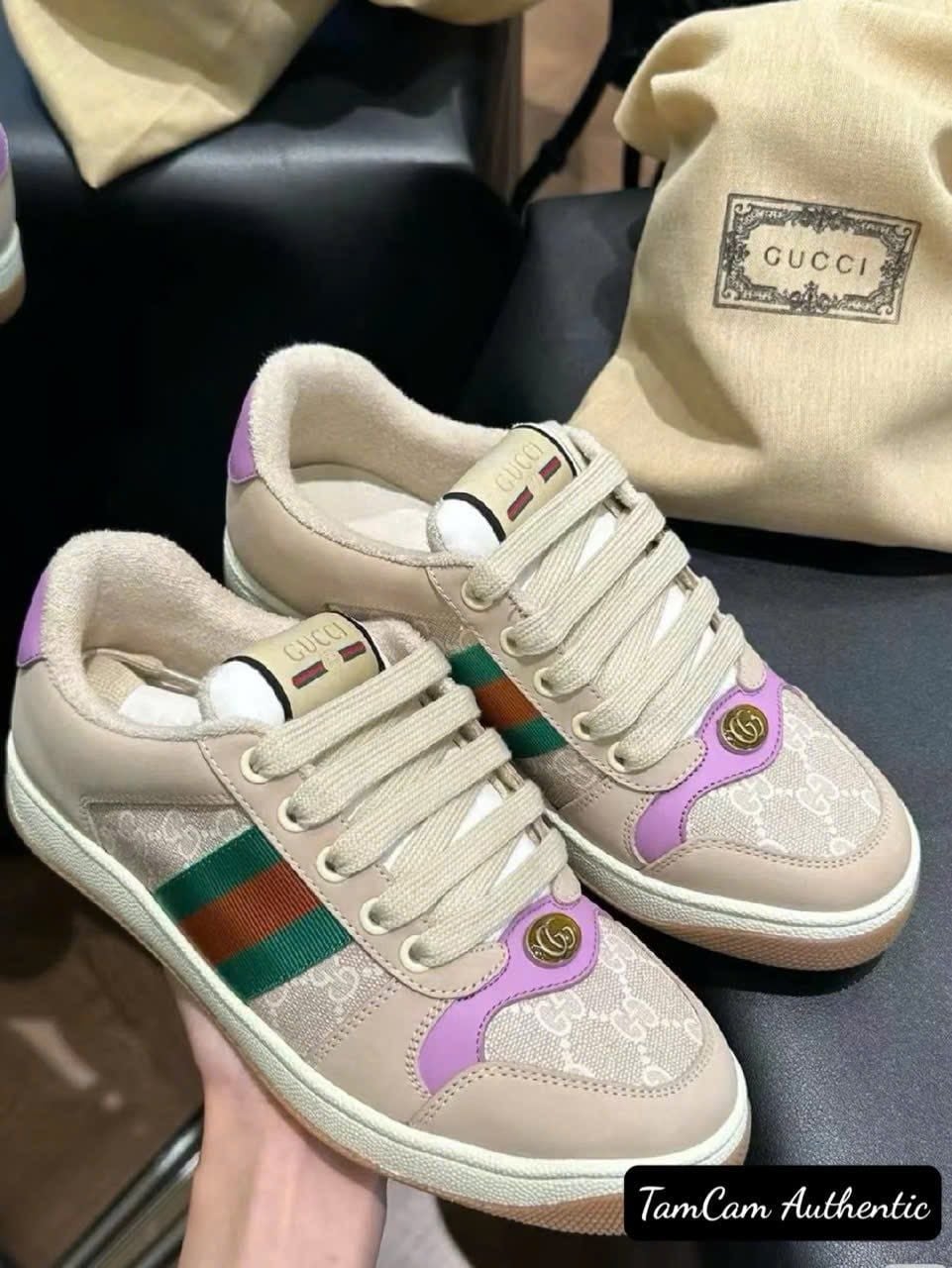  B_12.900_Giày Gucci gót tím 