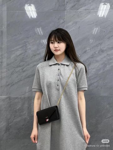  Váy Polo ghi xám - Sọc Lưng 