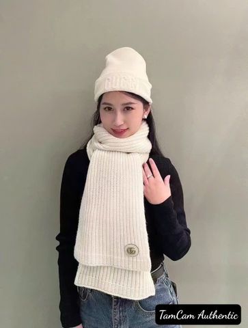  Mũ len trắng GC 