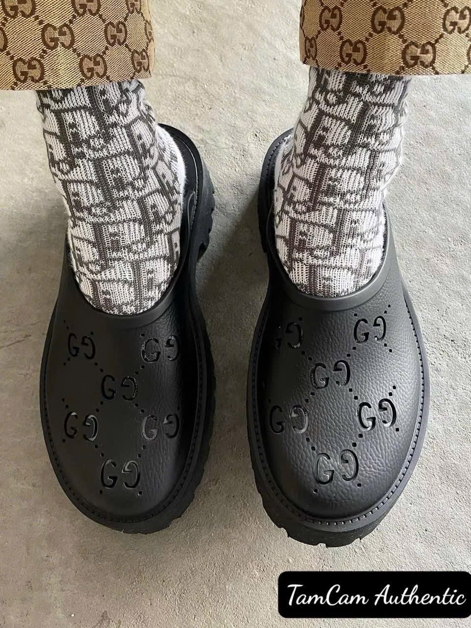  B-11.90__Sục Gucci Nữ Đen - Đế Cao 