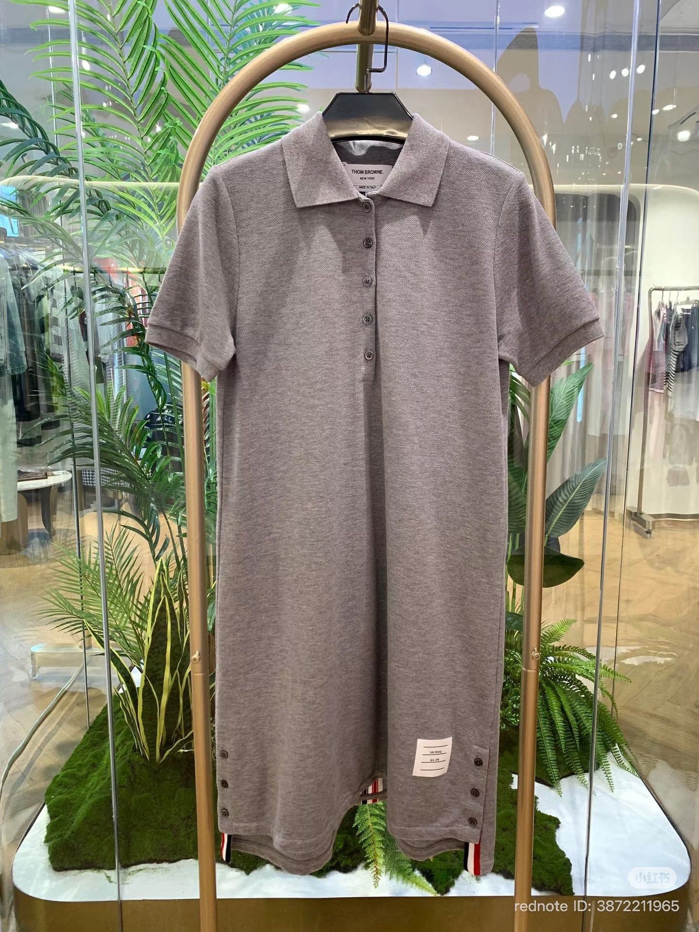  Váy Polo ghi xám - Sọc Lưng 