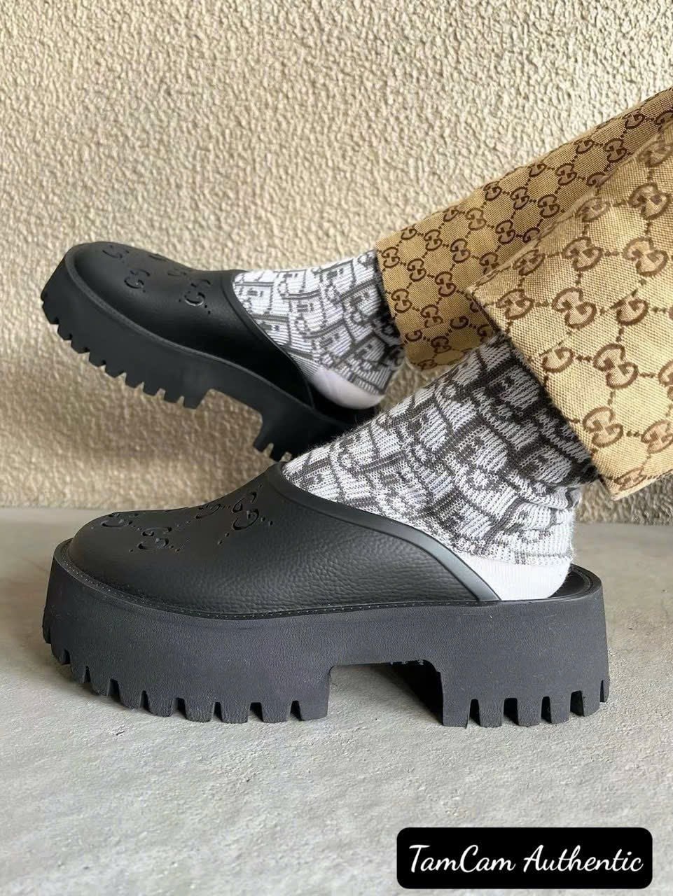  B-11.90__Sục Gucci Nữ Đen - Đế Cao 