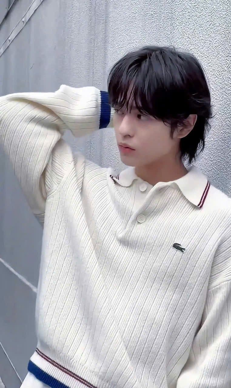  N_3.4__Áo polo len trắng Nam Lacoste viền xanh 