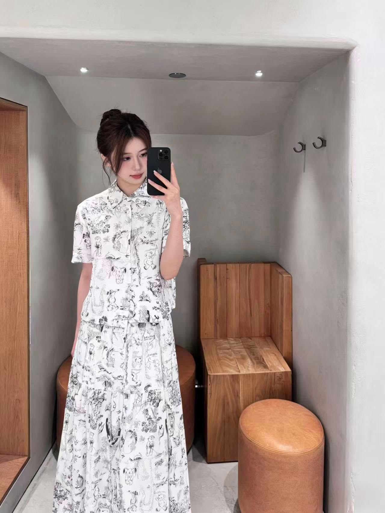  Áo sơ mi ngắn tay họa tiết ( sét) 