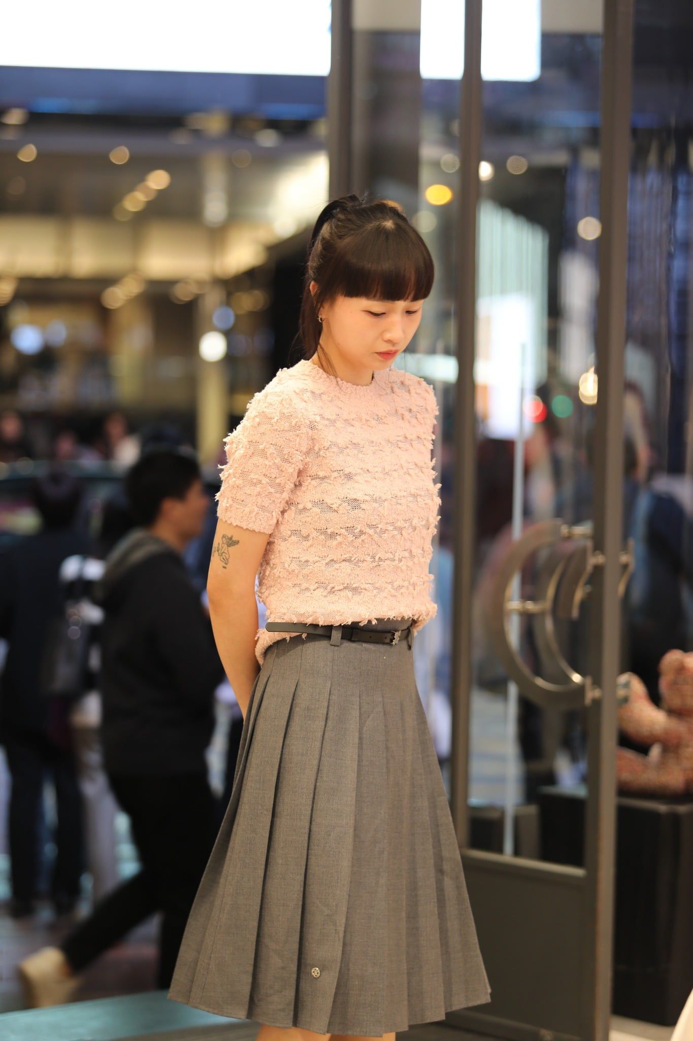  Áo hồng xù ngắn tay 