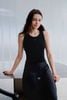  Áo tanktop đen vân nổi - logo xequin 