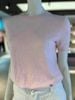  Áo ngắn tay Monogram, cổ tròn hồng pastel 