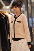  CDG hồng nhạt 2 túi trước - viền đen 