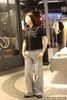  1.Áo tweed đen CDG viền trắng ngắn tay-logo túi ngực 