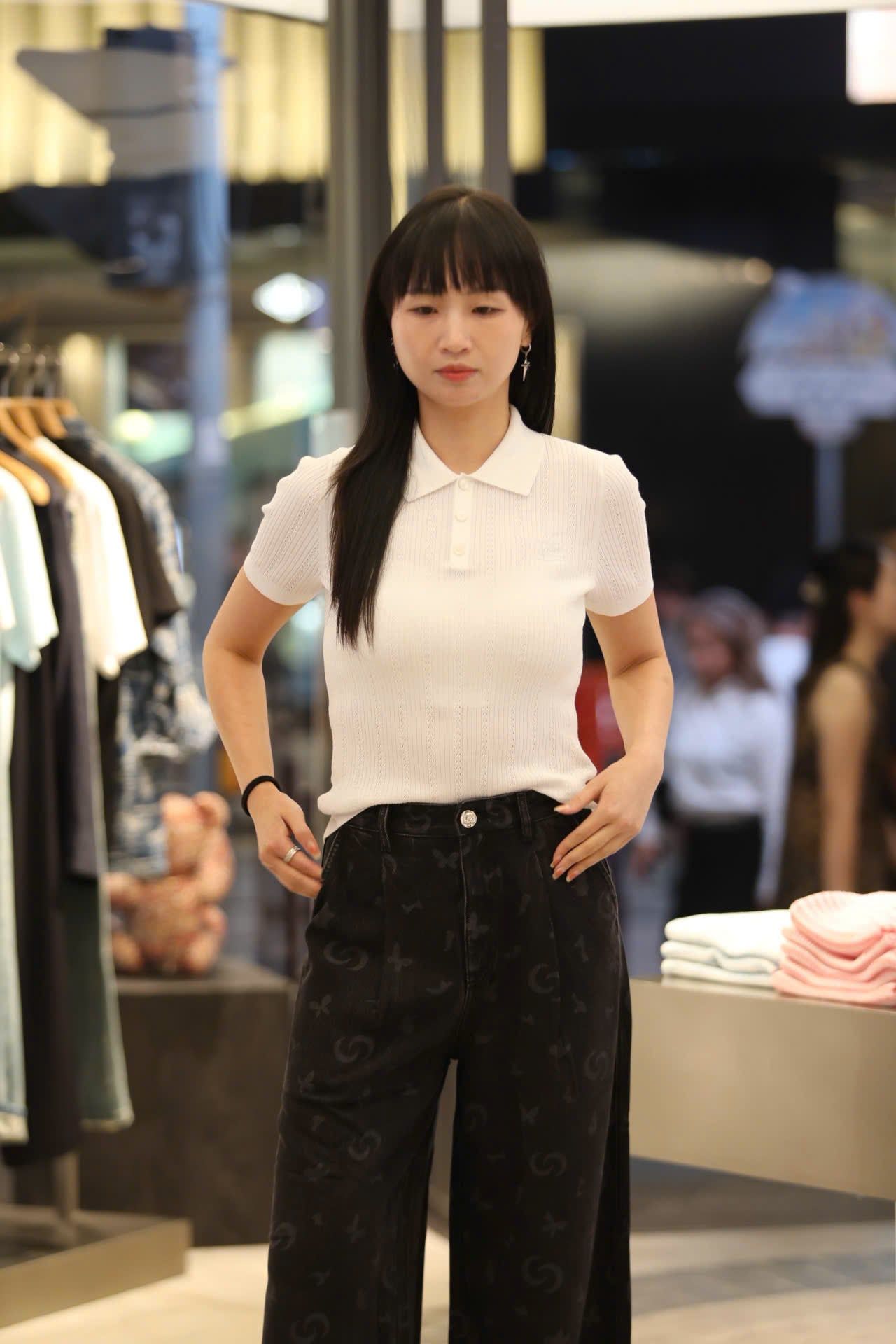  Áo Polo Trắng gân nổi 