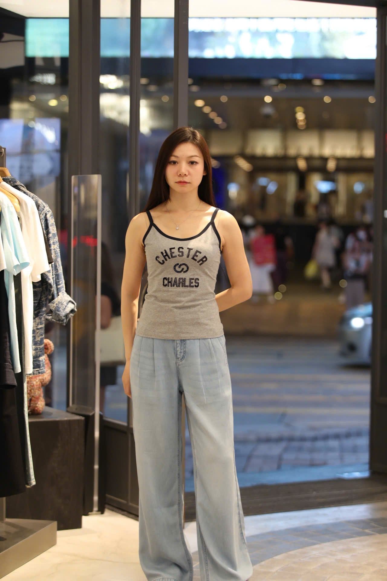  Áo Tanktop Xám viền đen Logo CC 