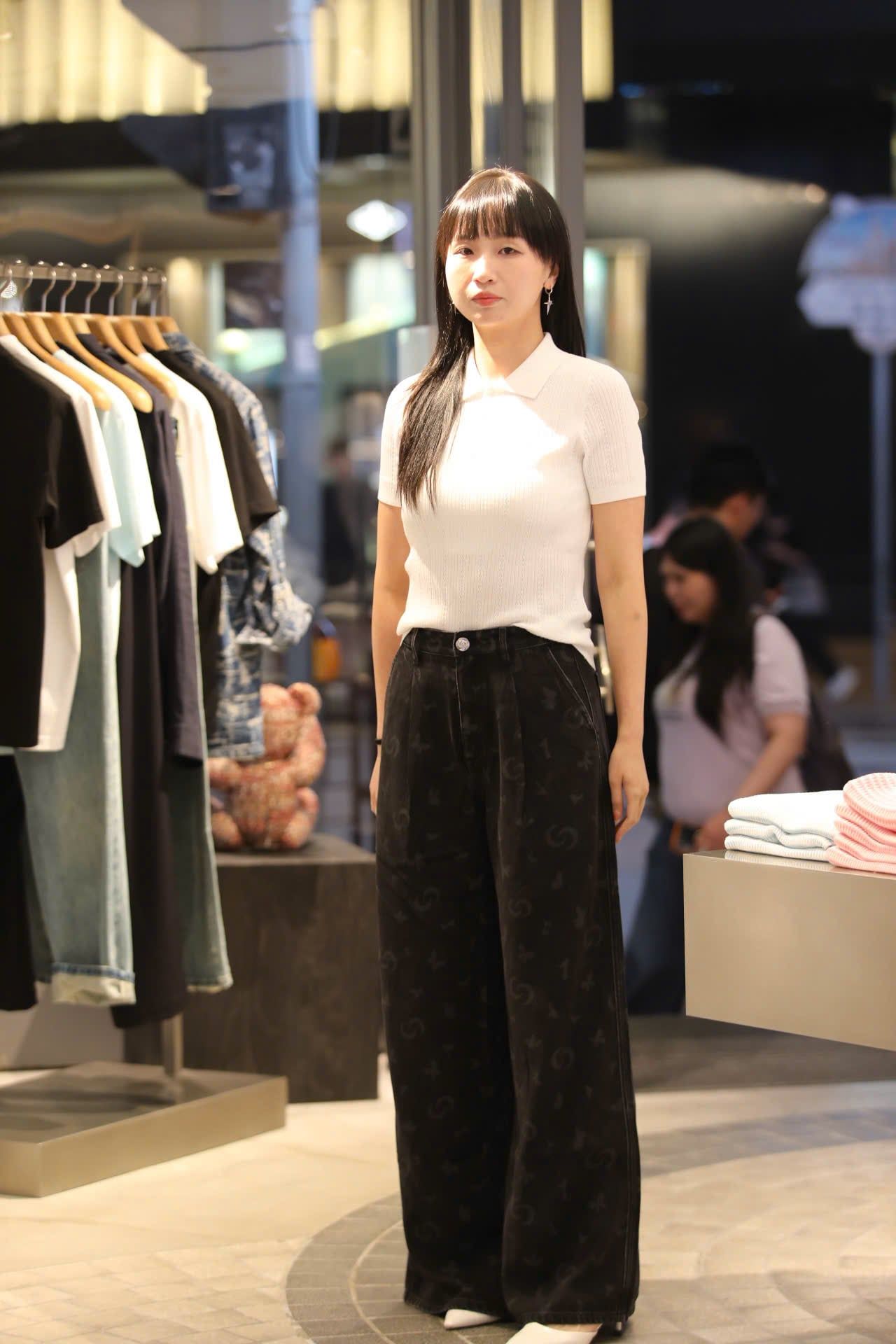  Áo Polo Trắng gân nổi 