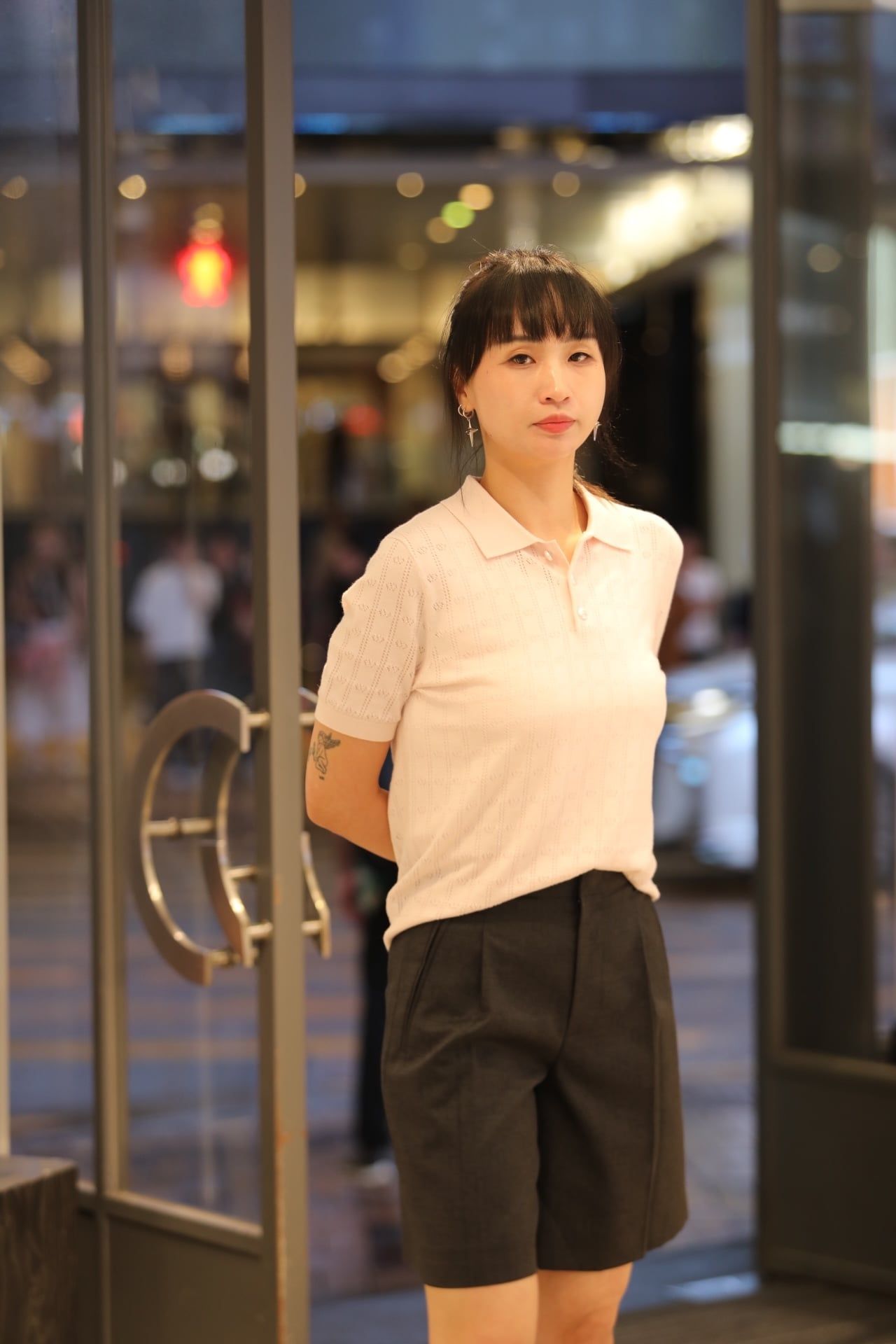  Áo polo hồng full logo, 3 cúc ngọc 
