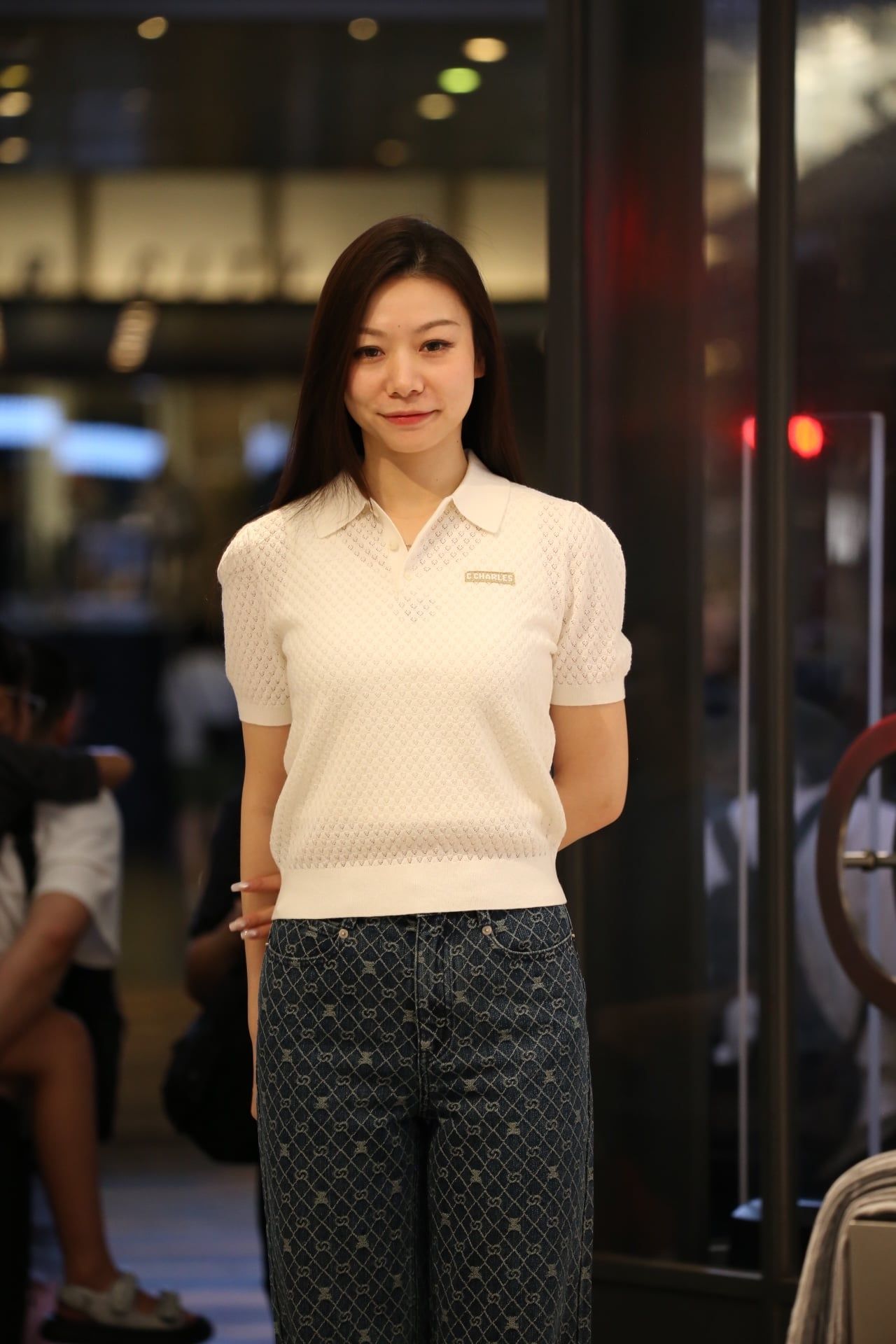  Áo polo len ngắn tay dệt họa tiết nổi – Wool pha Cotton 