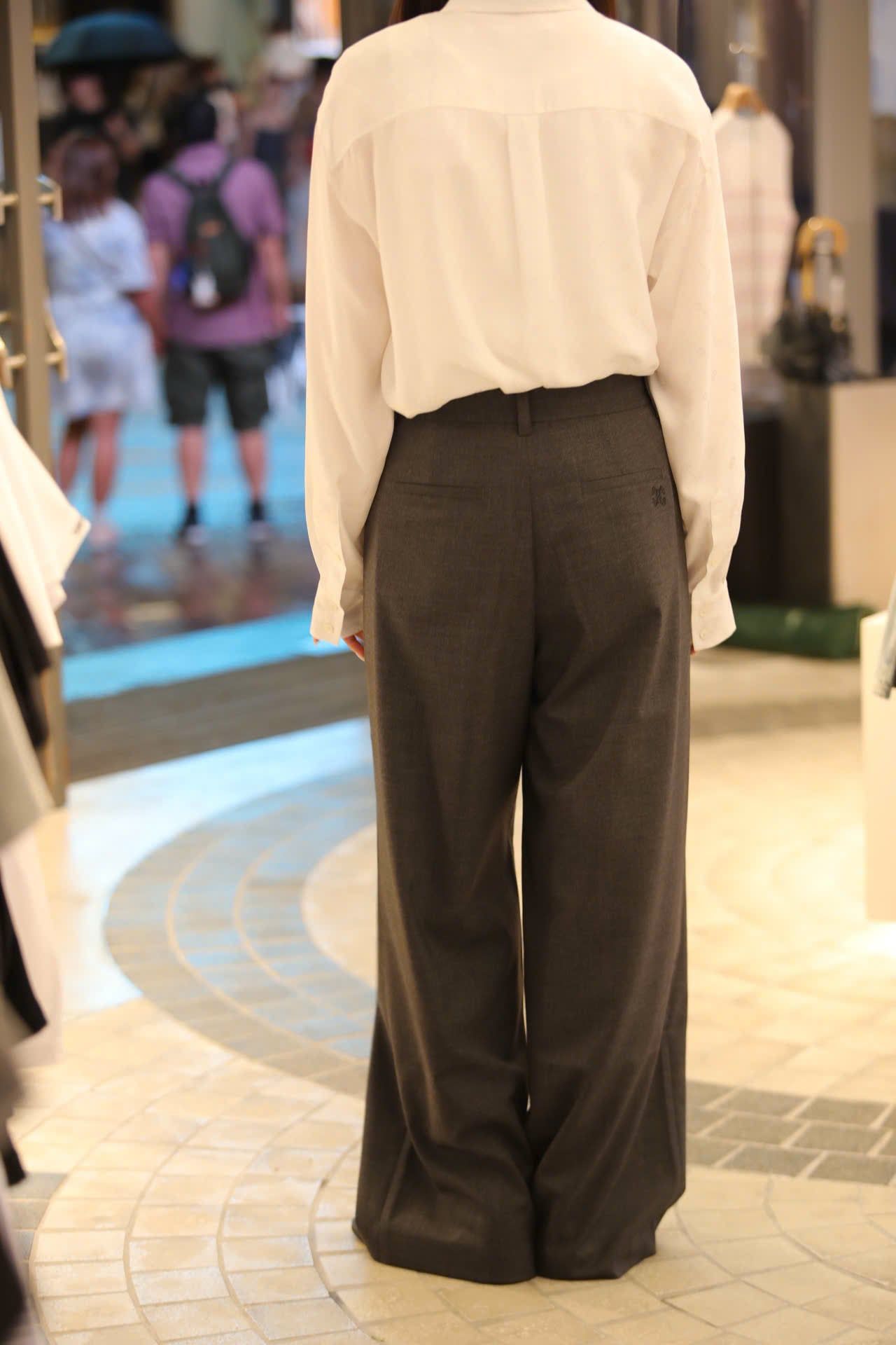  Quần vải xám mã 0406 