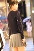  1.Chân váy ngắn xám xếp ly logo mờ 