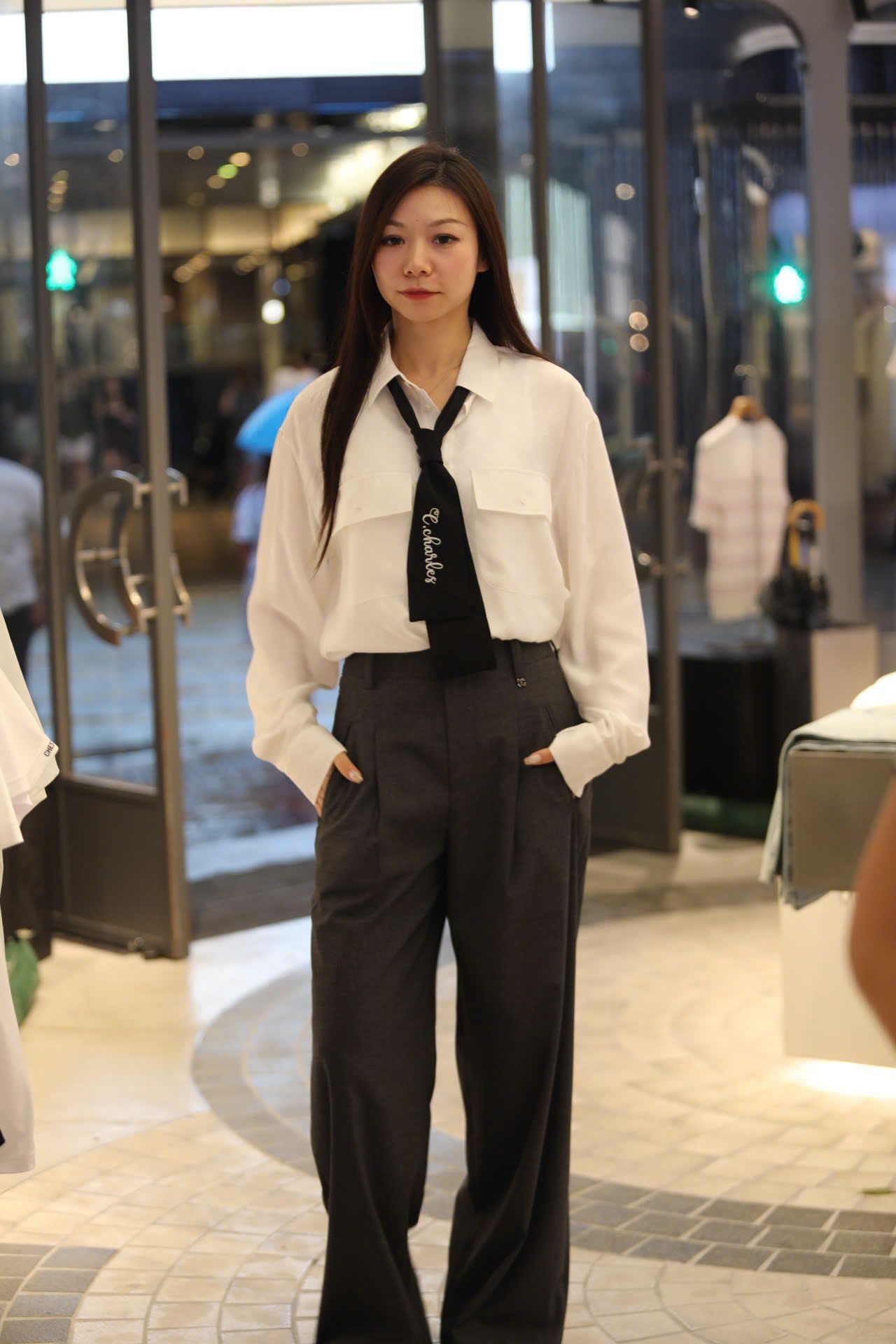  Quần vải xám mã 0406 