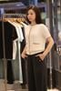  Áo CDG ngắn tay kem viền đỏ Burgundy 