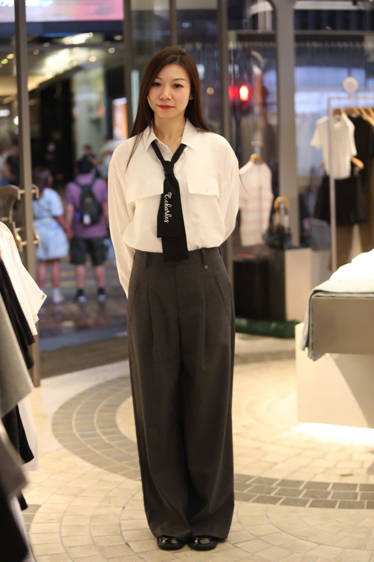  Quần vải xám mã 0406 