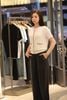  Áo CDG ngắn tay kem viền đỏ Burgundy 