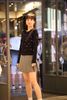  Áo CDG cổ tròn xanh Navy hoa nhí 