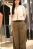  Áo CDG ngắn tay kem viền đỏ Burgundy 
