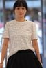  Áo thun trắng cotton Chữ in chìm 
