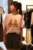  Quần sooc vải xám, cạp chun đen chữ CC 